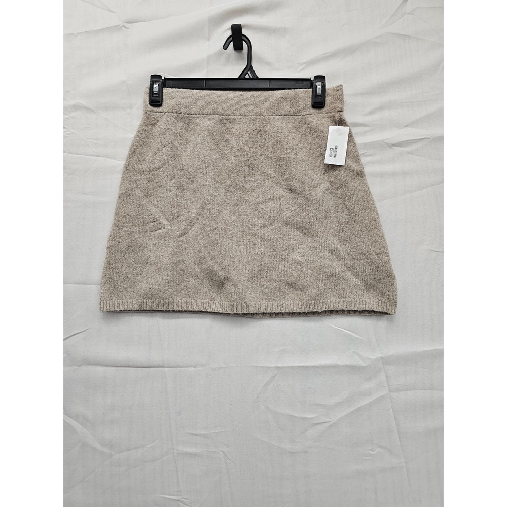 Universal Thread Womens Knit Mini Skirt Oatmeal Heather Brown Size M NEW